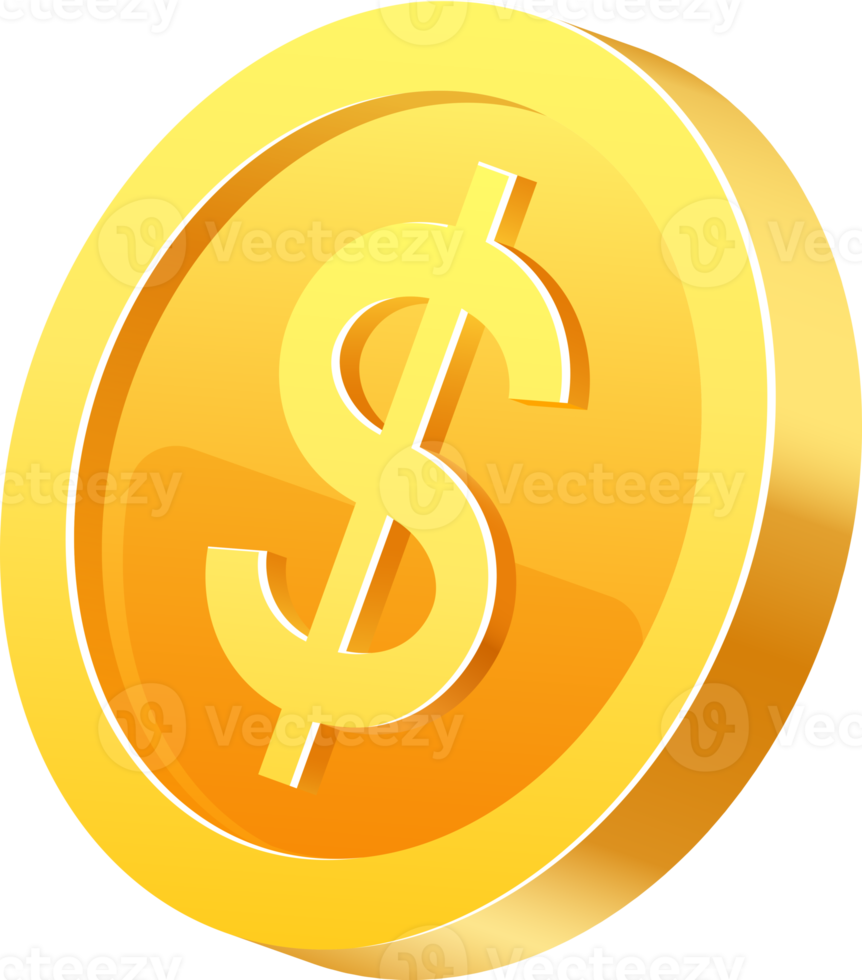 ícone de símbolo de dinheiro de moeda de ouro png