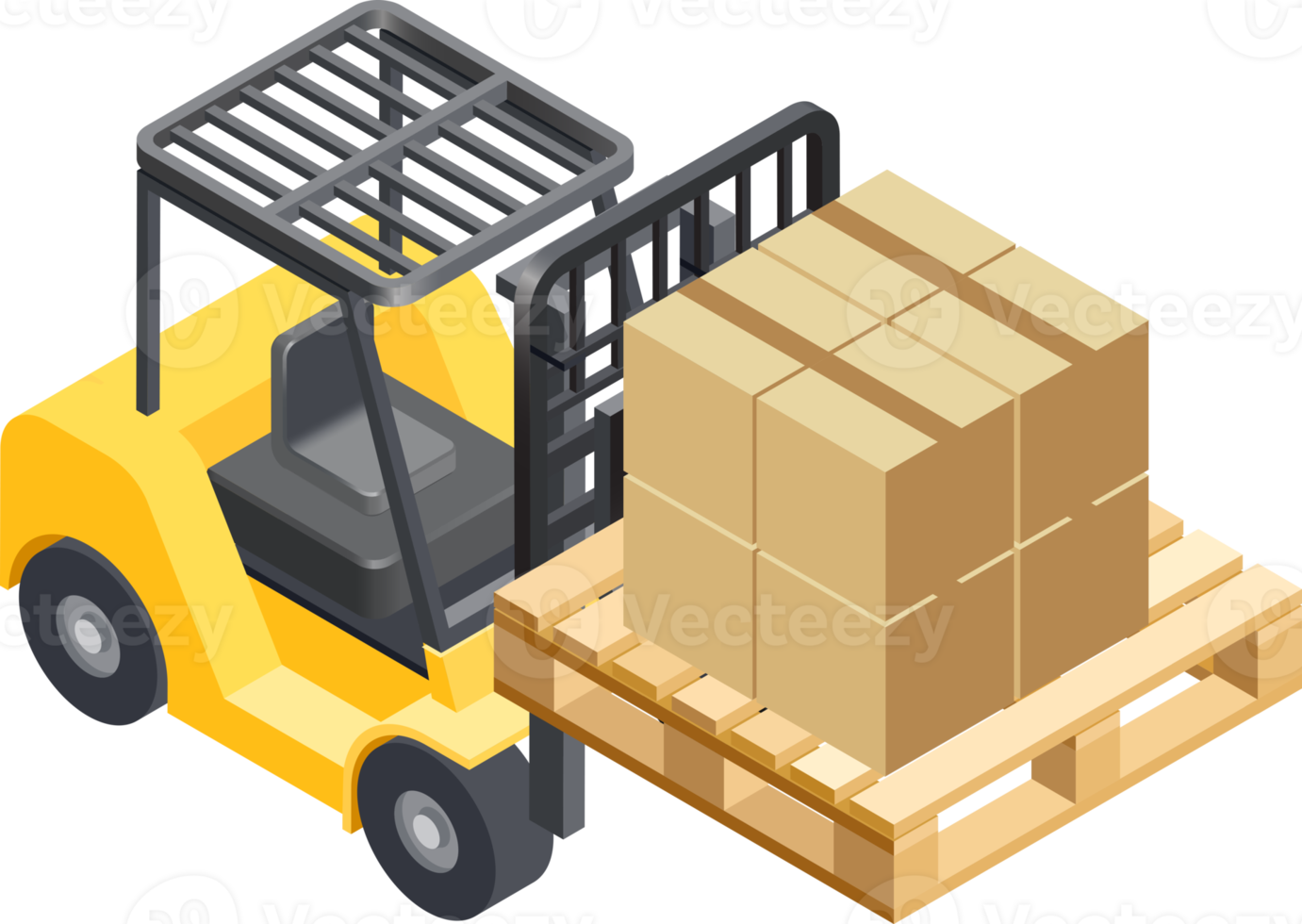 Forklift cargo car png