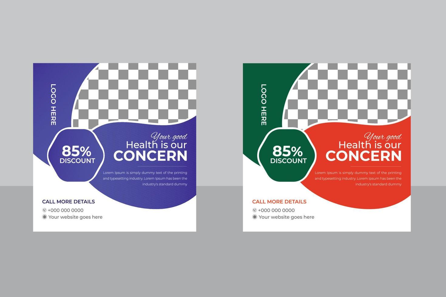 Medical Or Healthcare Social Media Post vector