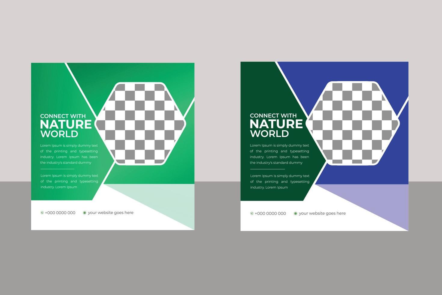 Nature Social Media Post vector