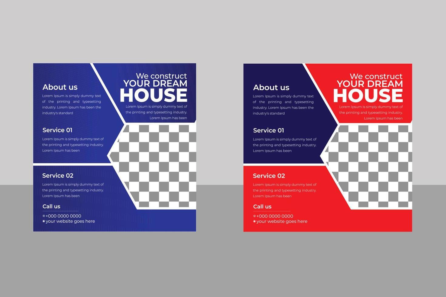 Construction Social Media Post vector