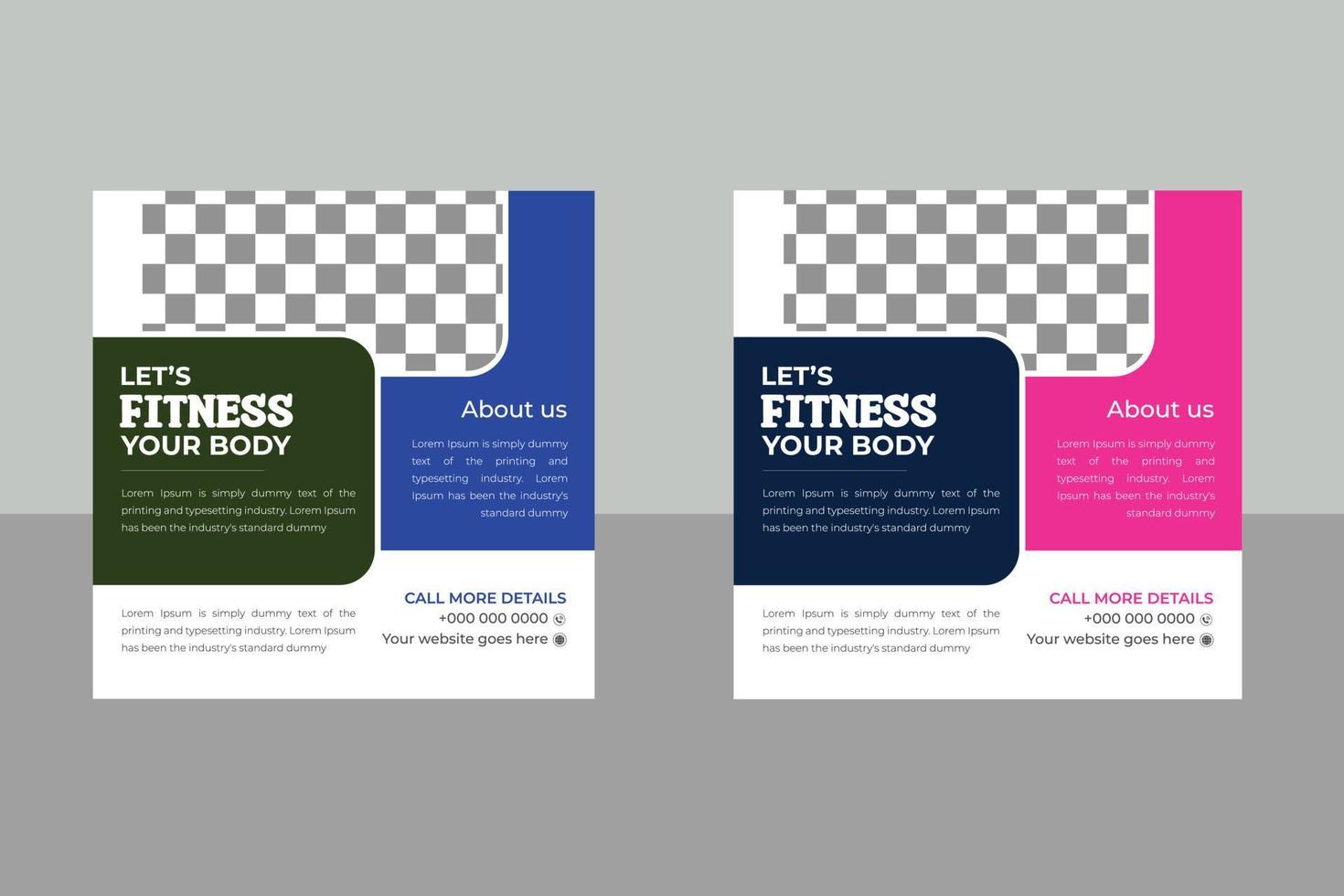 Gym or Fitness Social Media Post vector