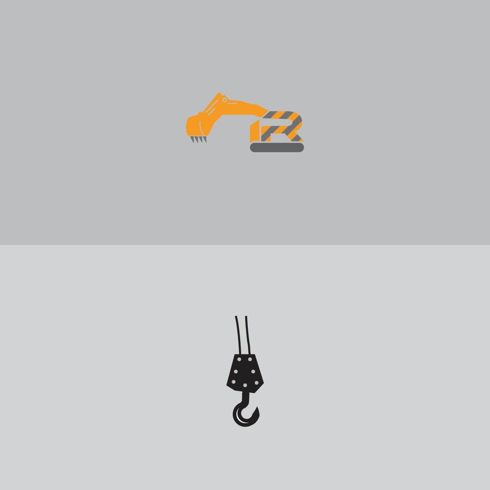 excavator, digger,grubber  logos, designs, icons, vector stocks, templates