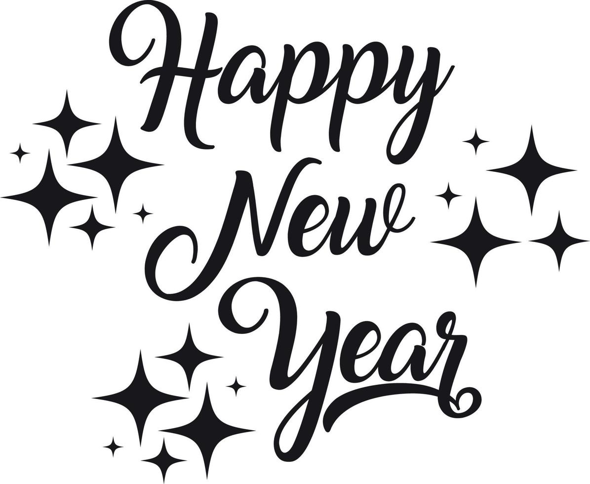 Happy New Year T-shirt Design vector