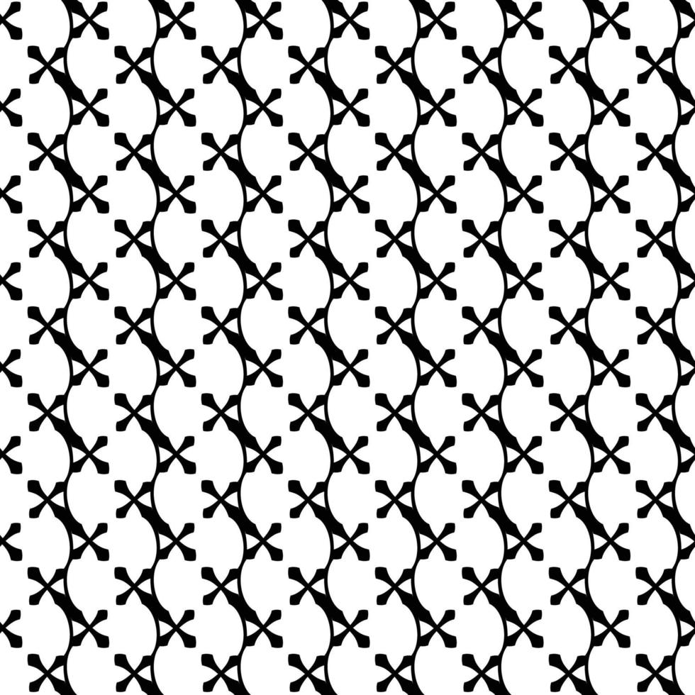 Abstract vector art with black and white seamless monochrome lines pattern