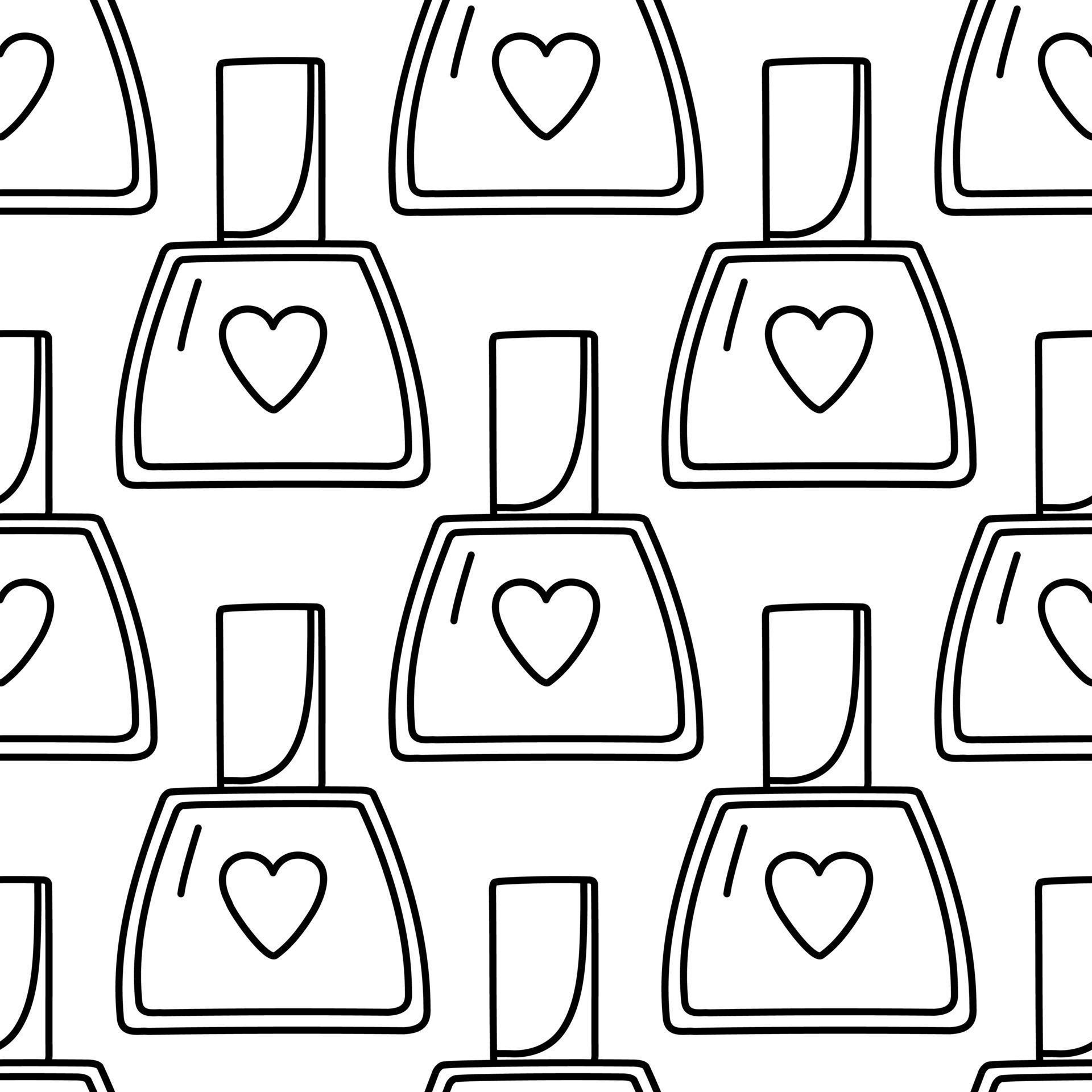 Single hand drawn element of nail varnish pattern. Elements for greeting cards, posters