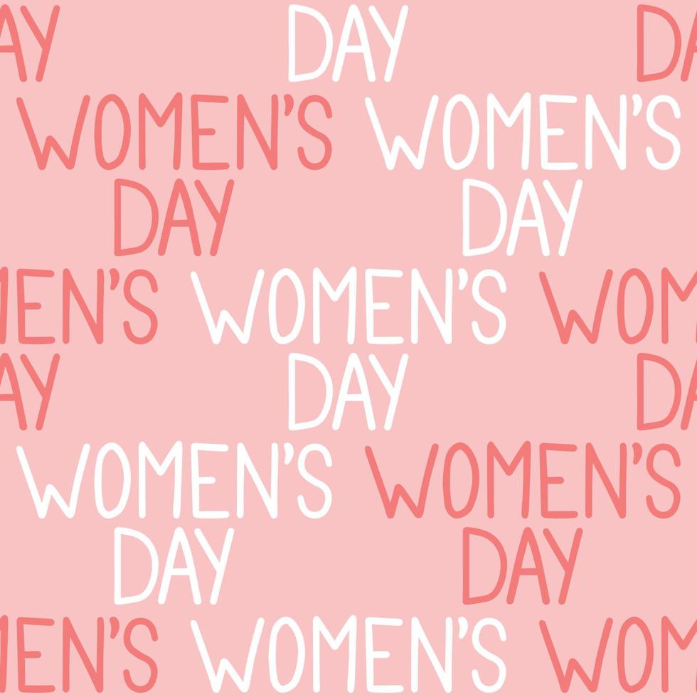 Womens day quote pattern. Grl pwr slogan. Female, feminism symbols. vector