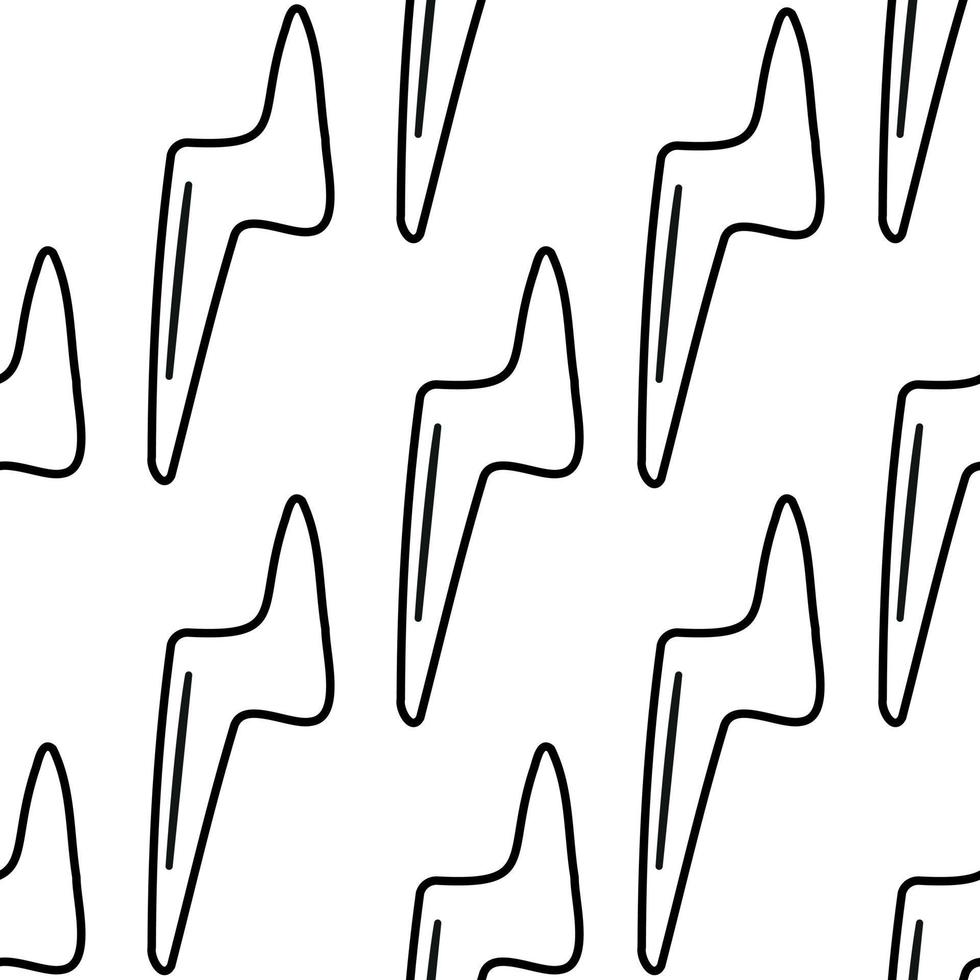 Single hand drawn element of lightnings pattern. Elements for greeting cards, posters, stickers and seasonal design. vector