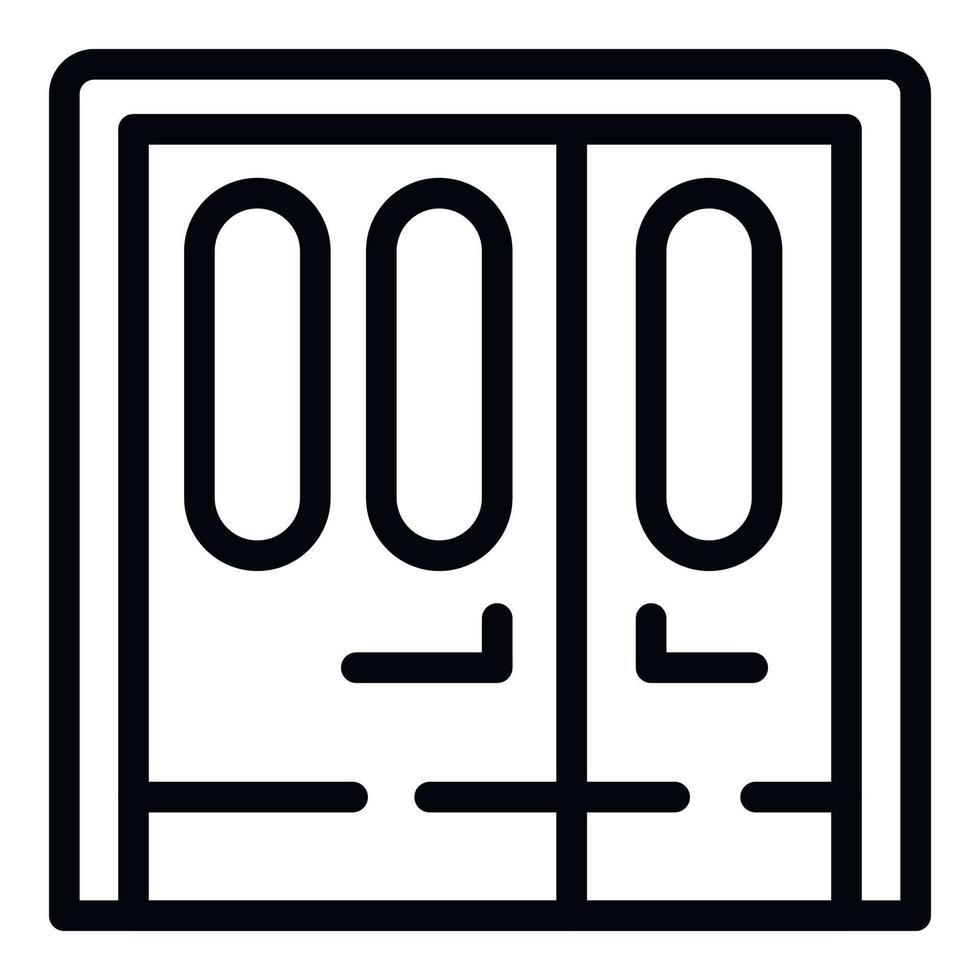 Metro door icon outline vector. Front doorway vector