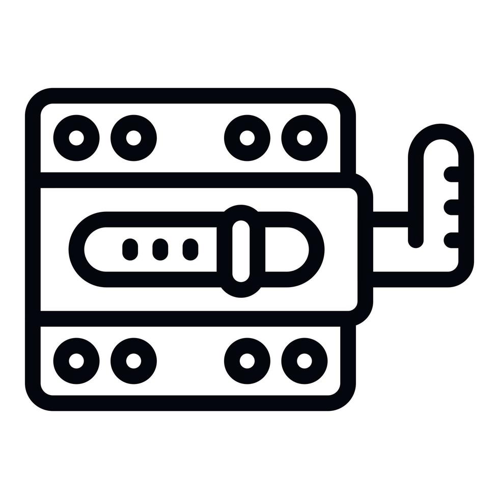 Door lock icon outline vector. Home front vector