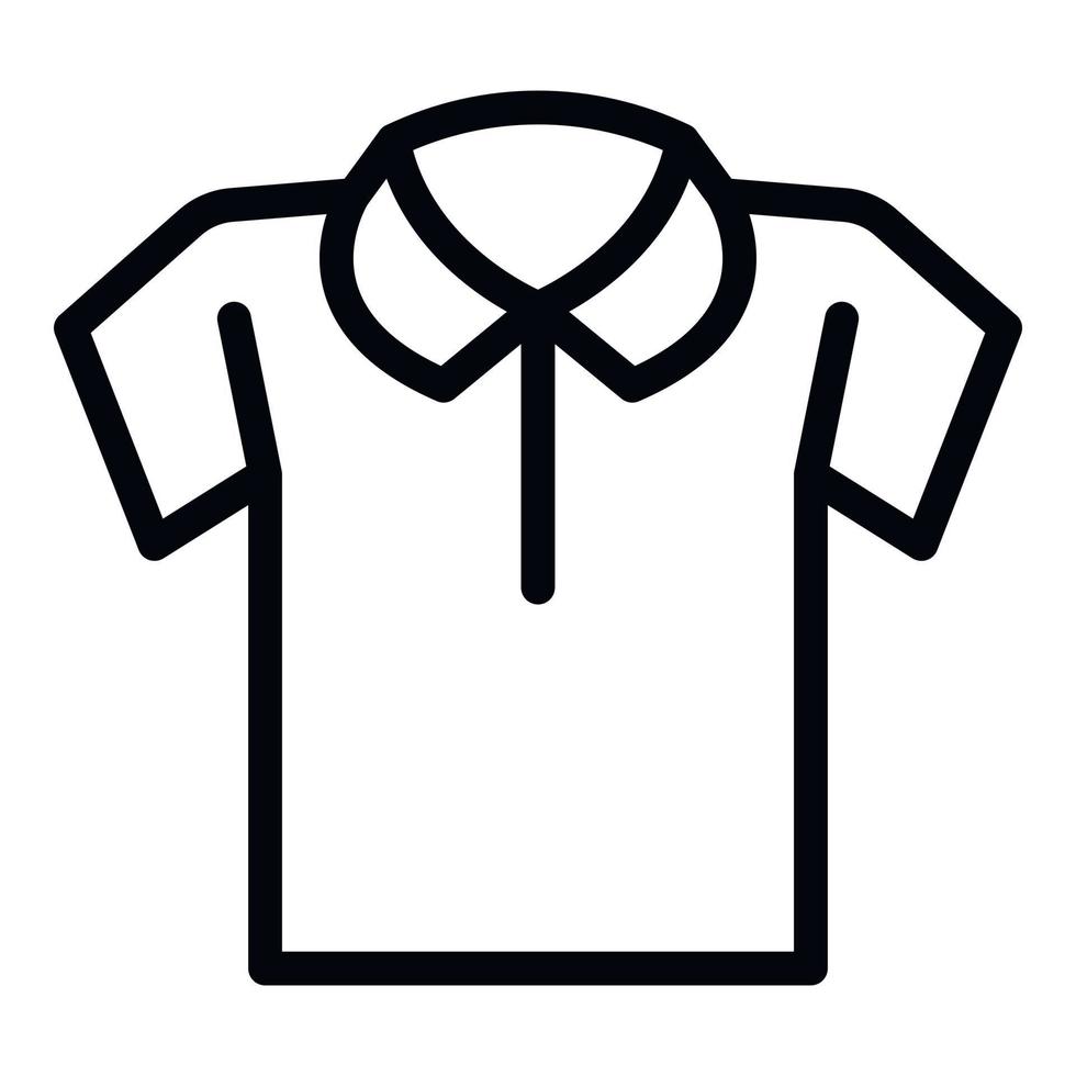vector de contorno de icono de camisa frontal. diseño en blanco