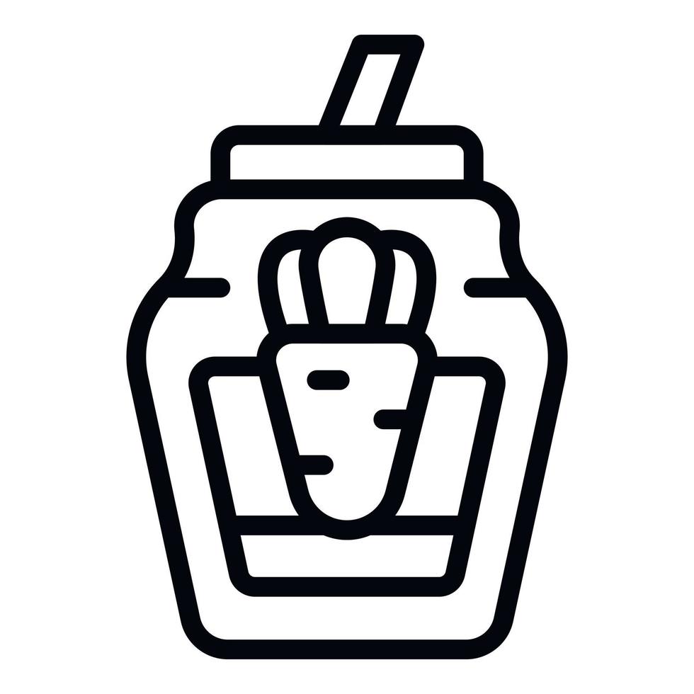 Carrot juice icon outline vector. Fruit drink vector