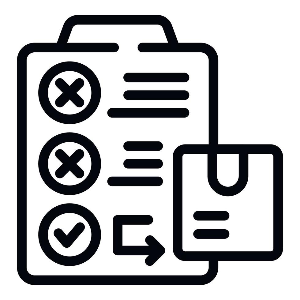 Return icon outline vector. Product service vector
