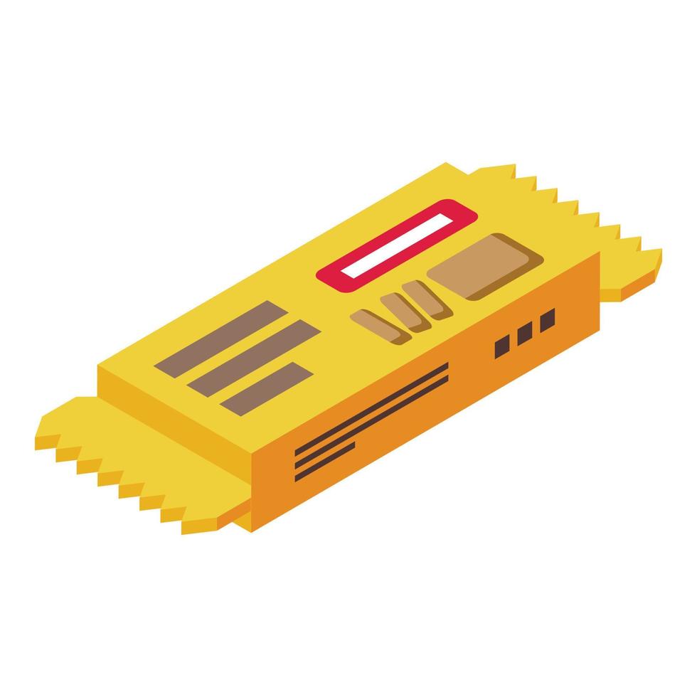 Halva bar icon isometric vector. Sweet chalva vector