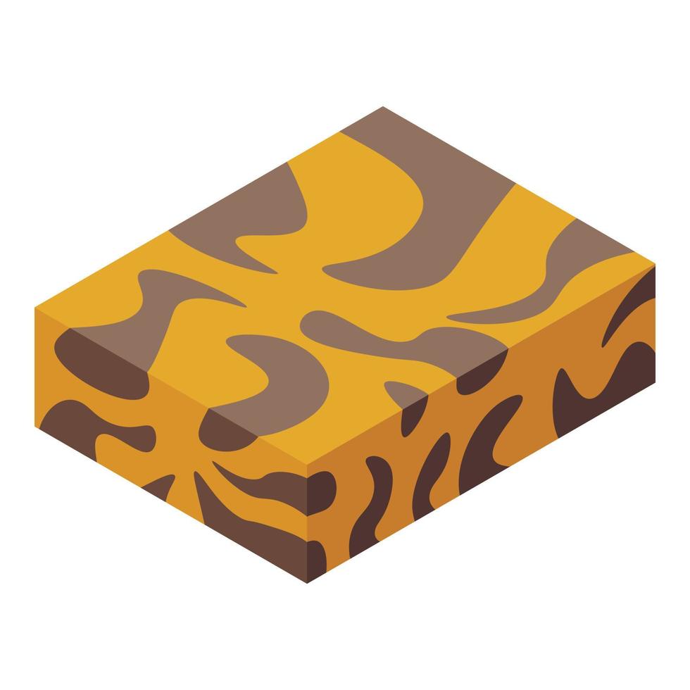 Halvah icon isometric vector. Sweet halwa vector