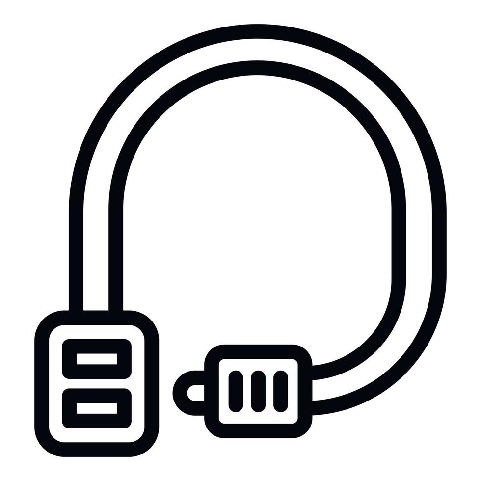 Safety Cycling lock icon outline vector. Key secure vector