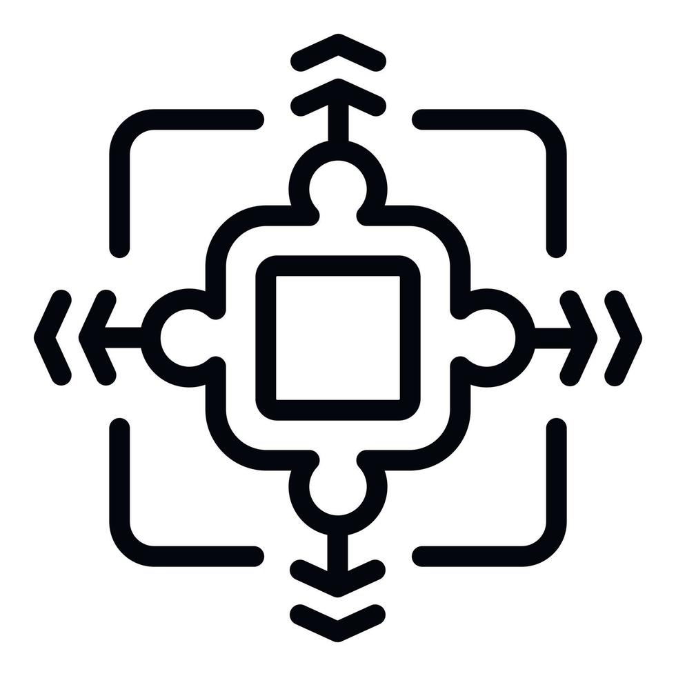 Business target icon outline vector. Top point vector