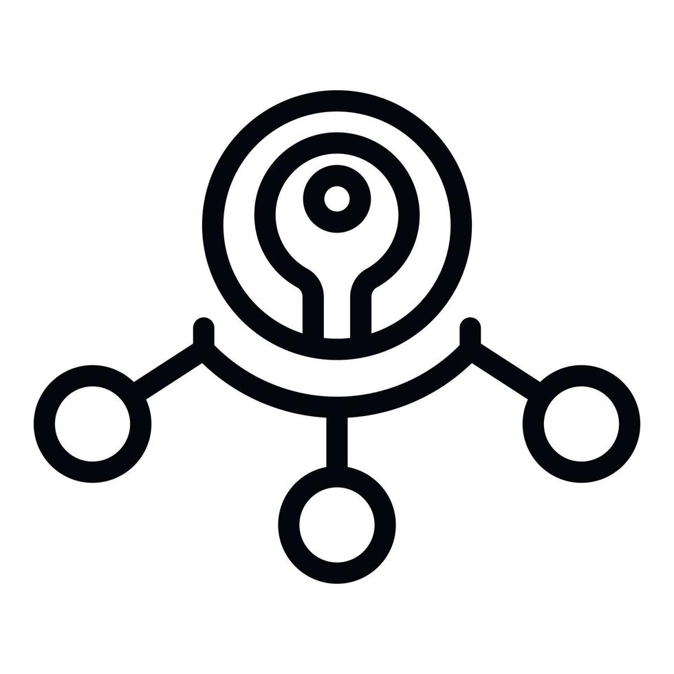 Top key point icon outline vector. Tick word vector