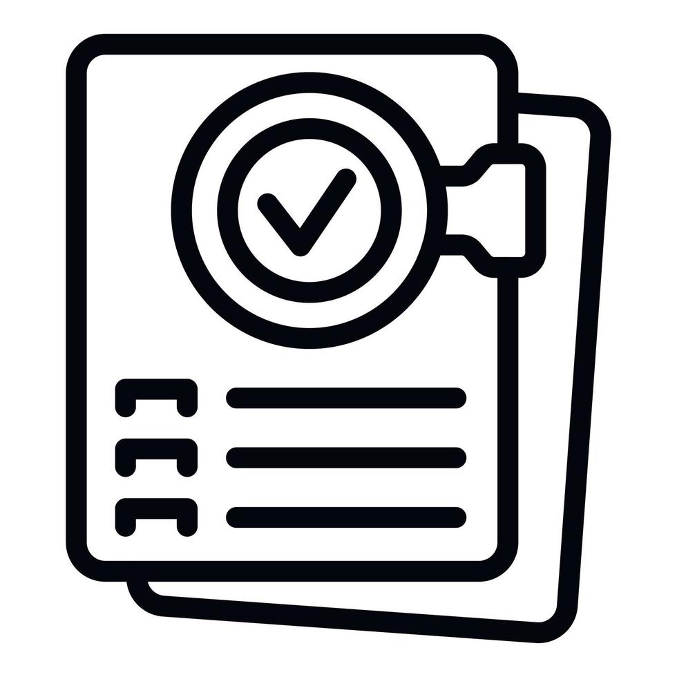 Folder key point icon outline vector. Business word vector