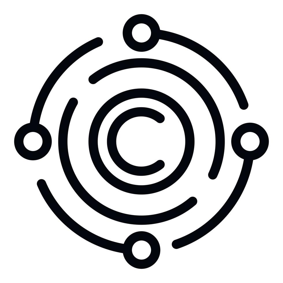 Cell collagen icon outline vector. Skin care vector