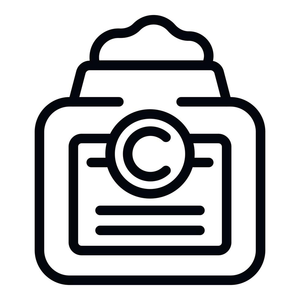 Collagen product icon outline vector. Cream molecule vector