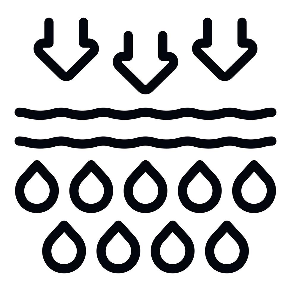 Collagen action icon outline vector. Gel molecule vector