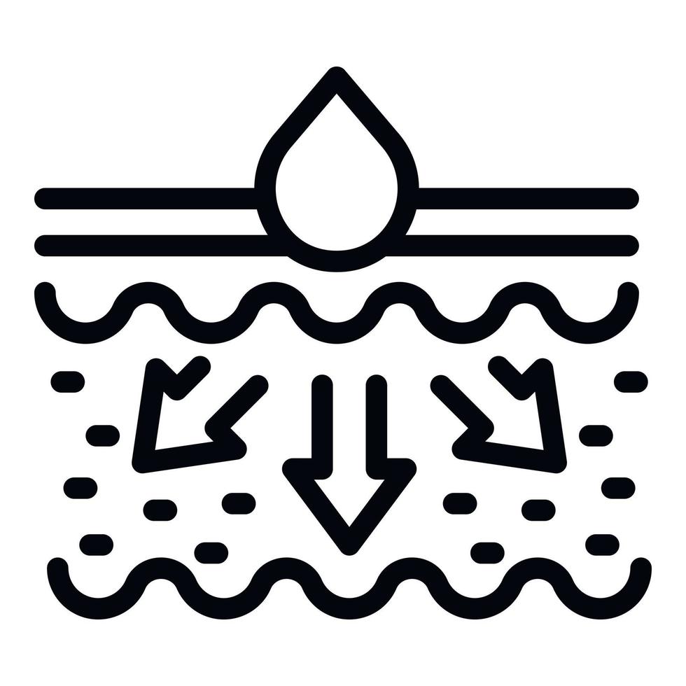 Gel drop care icon outline vector. Cell cream vector