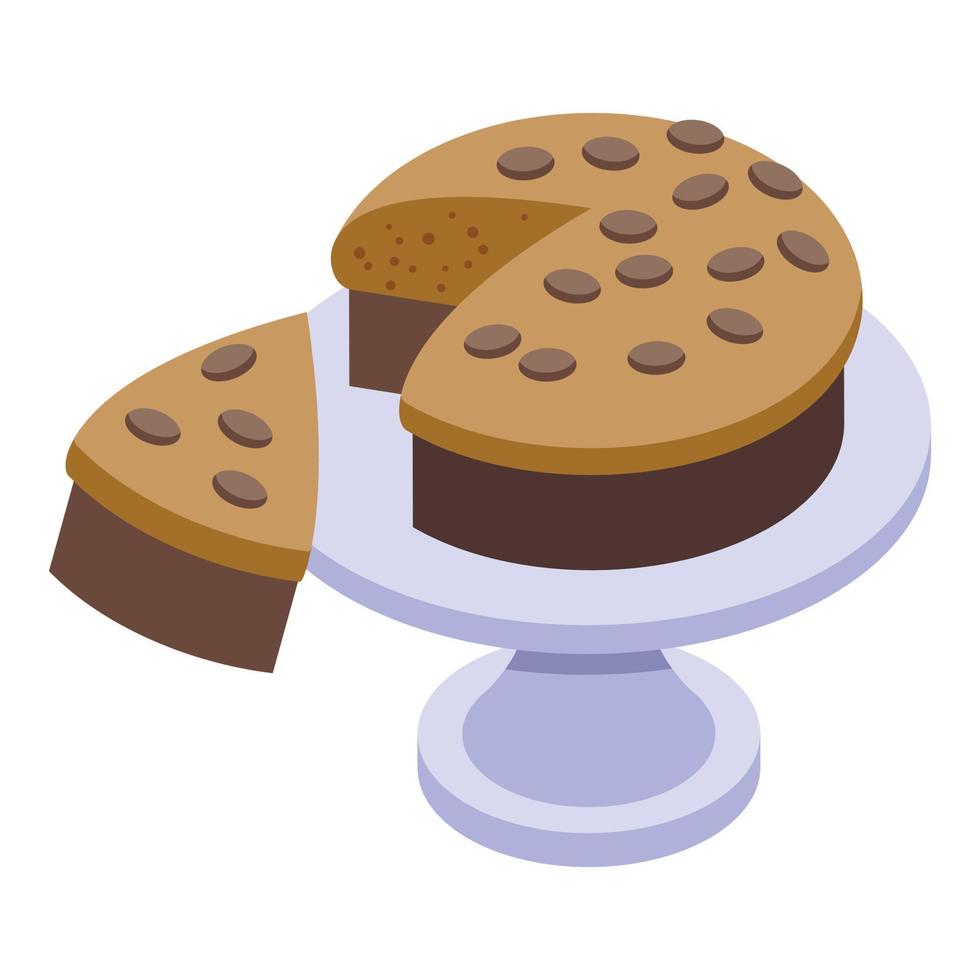 pastel de panettone icono vector isométrico. Pan dulce