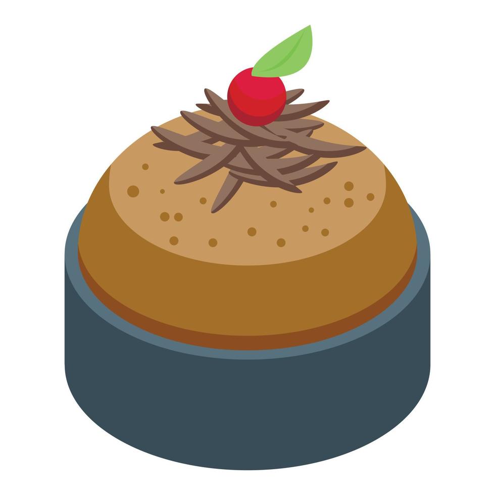 icono de pastel de comida vector isométrico. Pan dulce