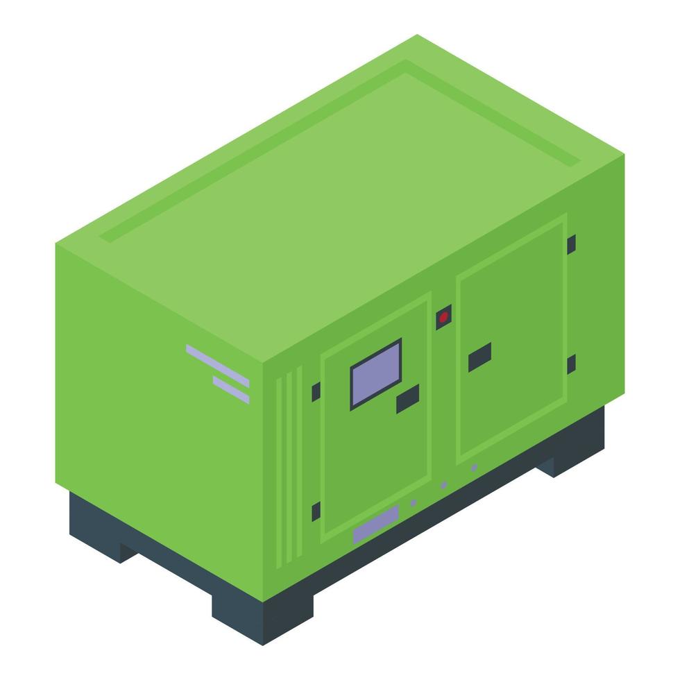 Ship generator icon isometric vector. Factory petrol vector
