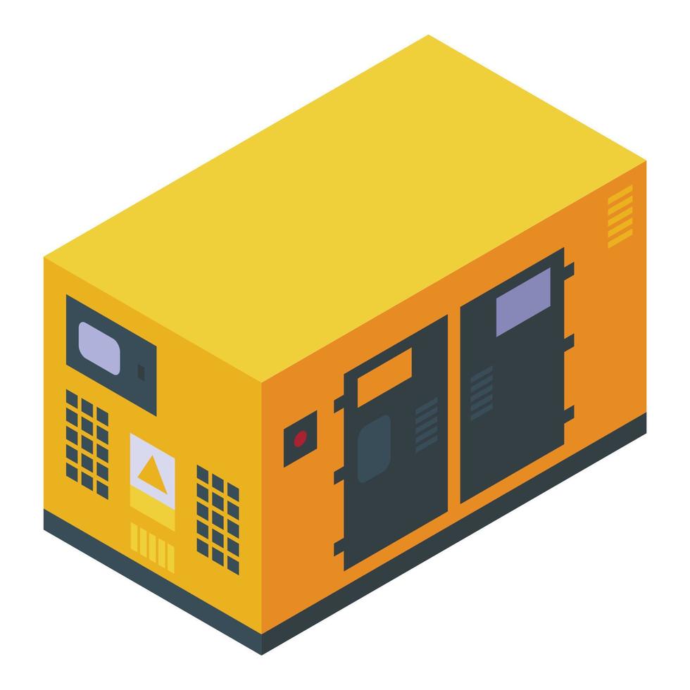 Diesel power generator icon isometric vector. Electric energy vector