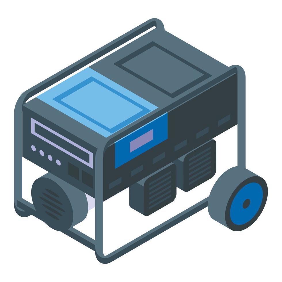 Gasoline generator icon isometric vector. Power energy vector