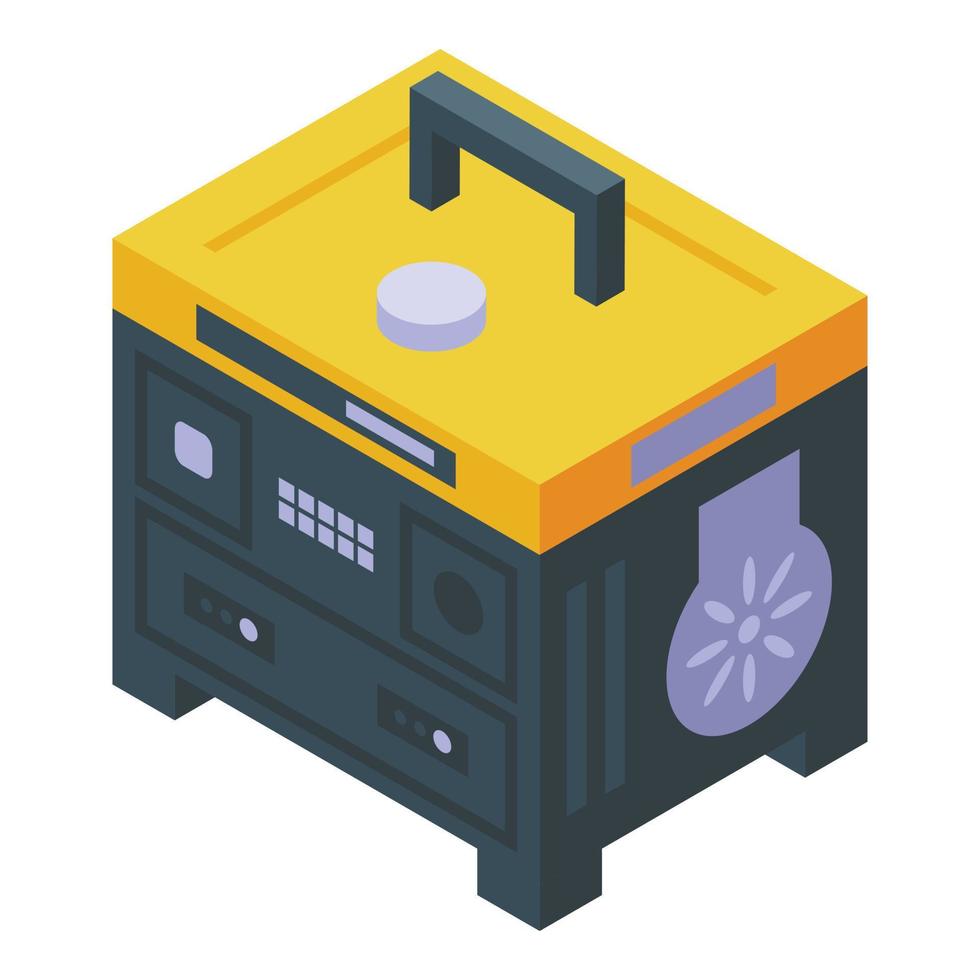 Engine generator icon isometric vector. Power energy vector