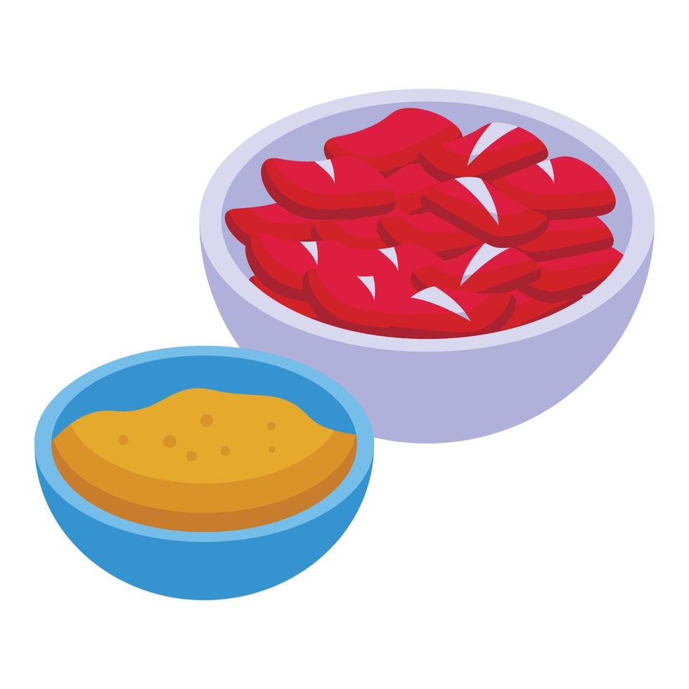 Food icon isometric vector. Cheese croquette vector