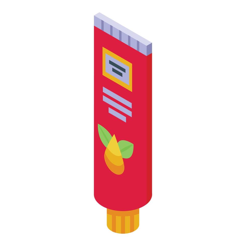 Oil palm tube icon isometric vector. Food cooking vector