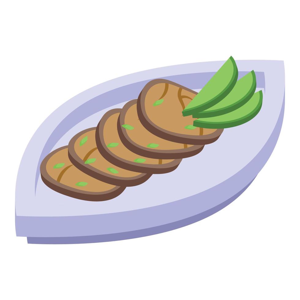 Cutted meat icon isometric vector. Japan food vector
