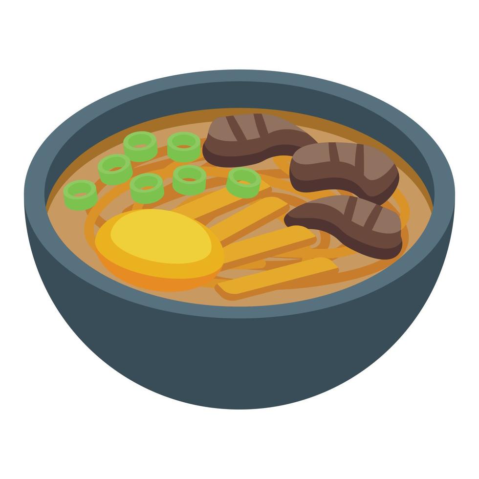 Ramen icon isometric vector. Asian food vector