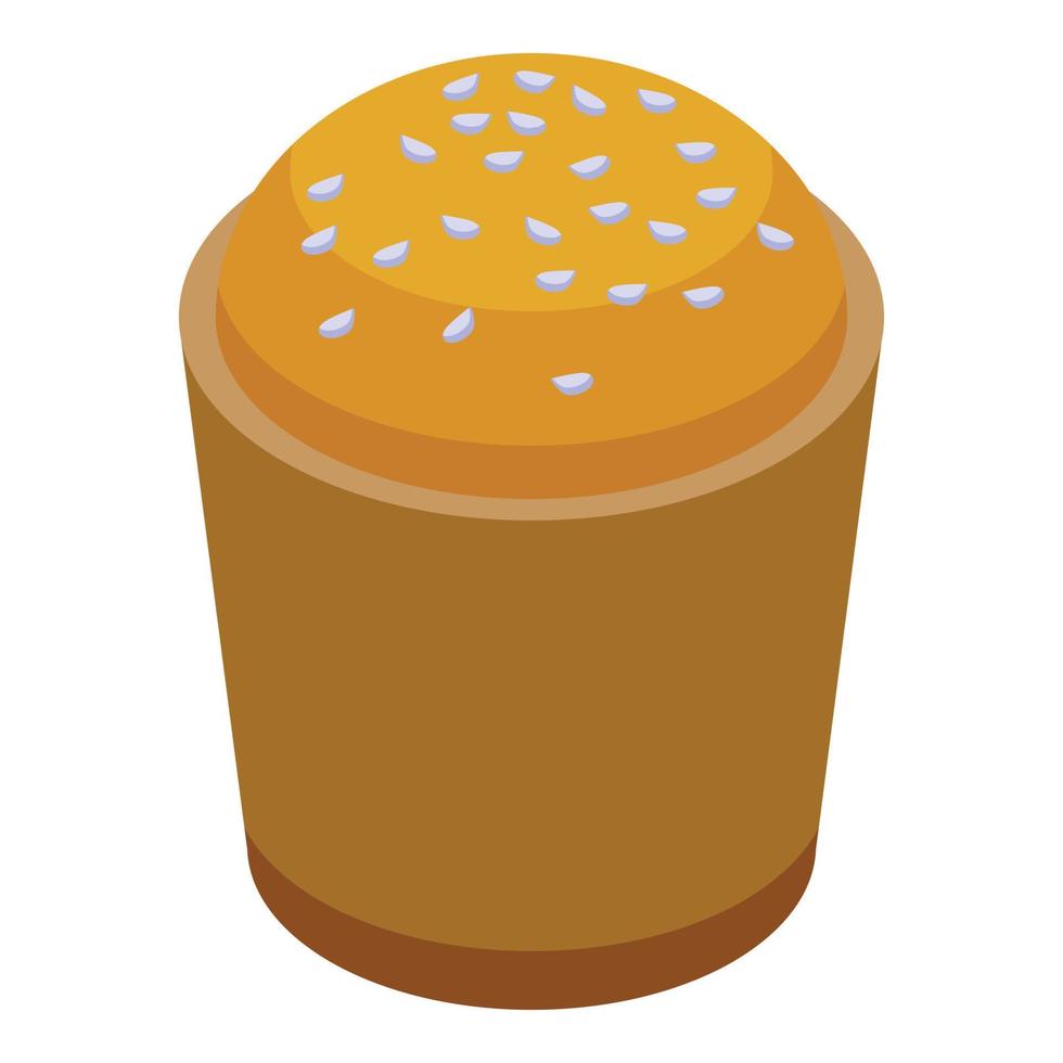 Spring bakery icon isometric vector. Cake bread vector
