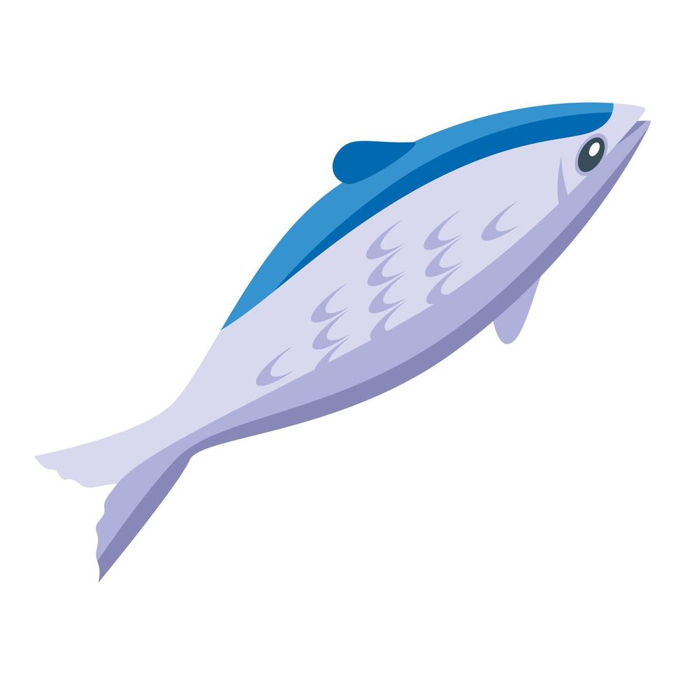 icono de pescado de sardina vector isométrico. marisco naturaleza