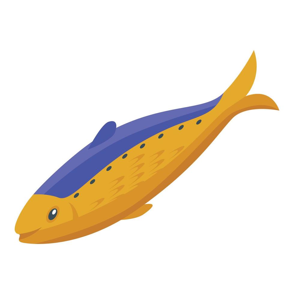Pacific sardine icon isometric vector. Fish seafood vector