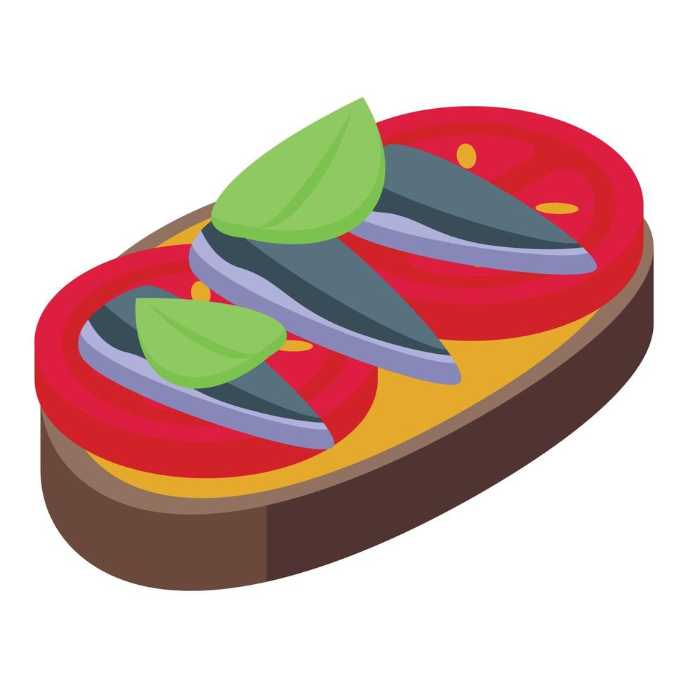 Seafood sandwich icon isometric vector. Ocean food vector