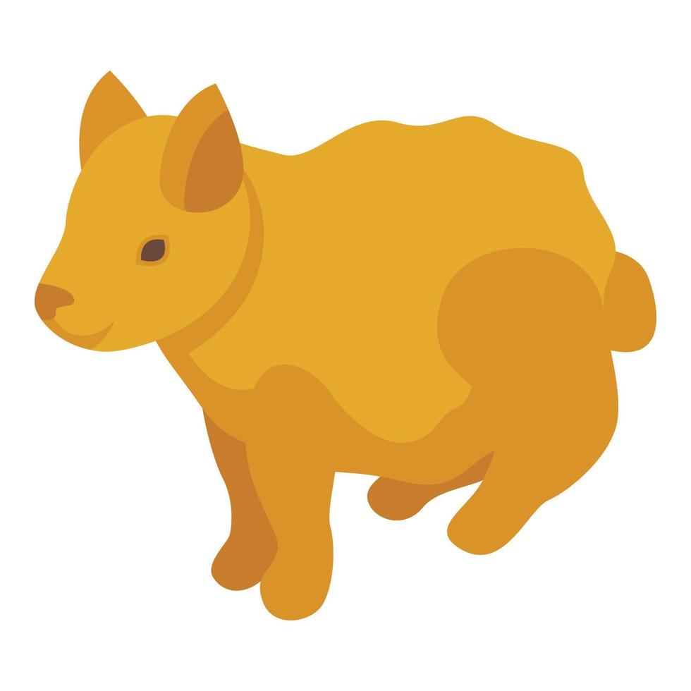 Wild rodent icon isometric vector. Rabbit pet vector