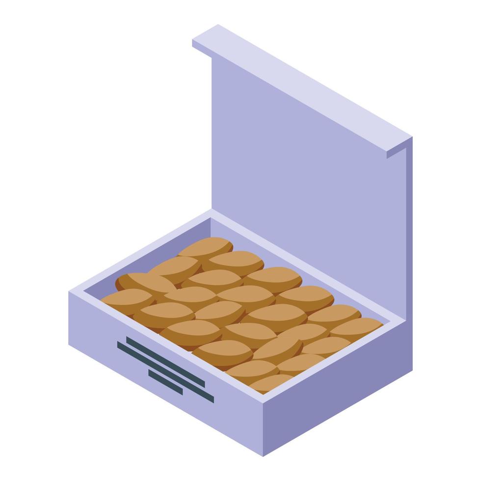 Date fruit box icon isometric vector. Sweet dry 19053294 Vector Art at