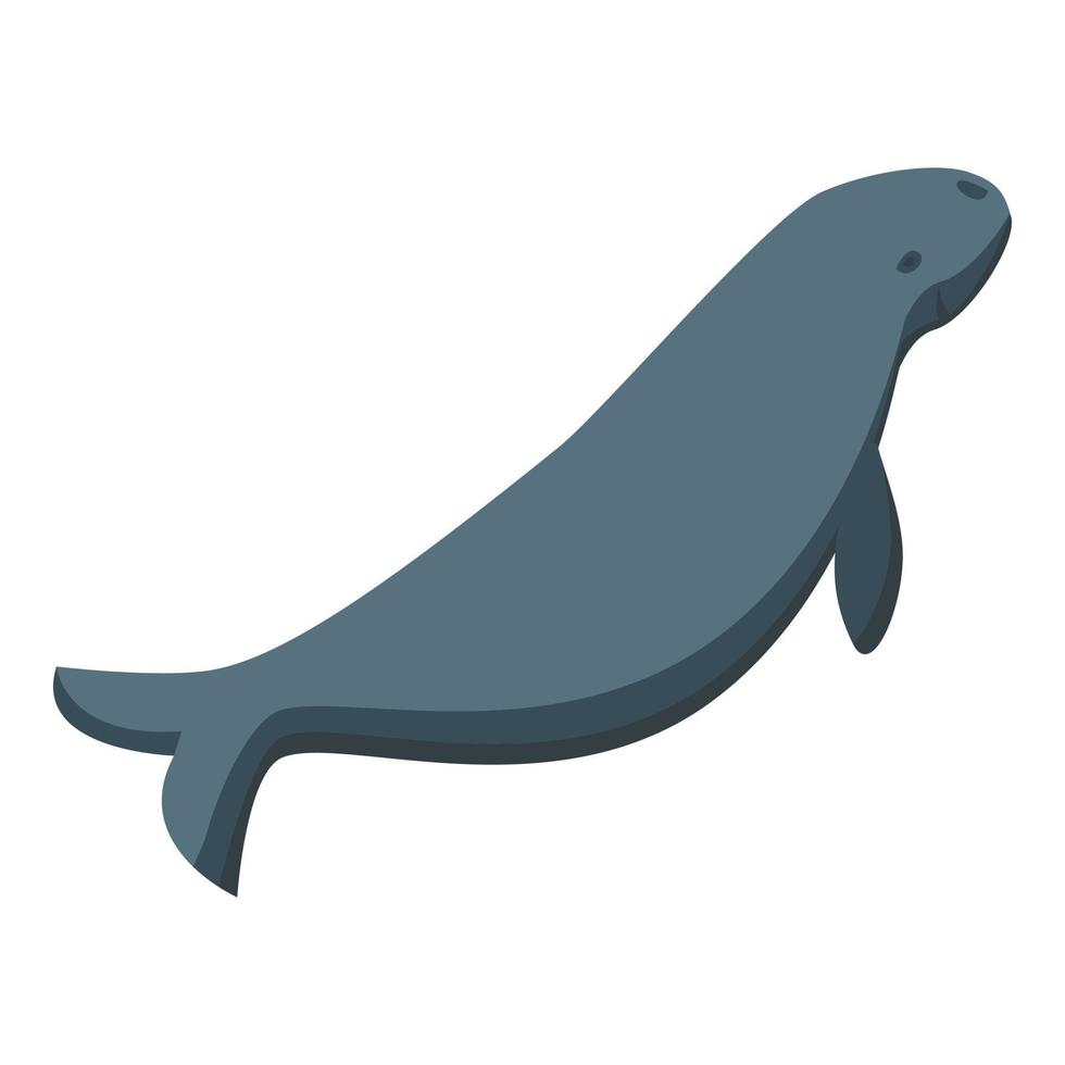 icono de dugongo negro vector isométrico. bebe del oceano