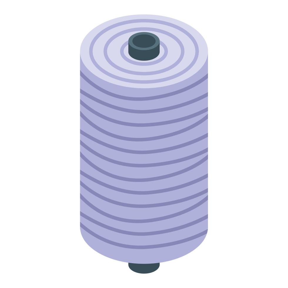 Cotton bobine icon isometric vector. Fabric soft vector