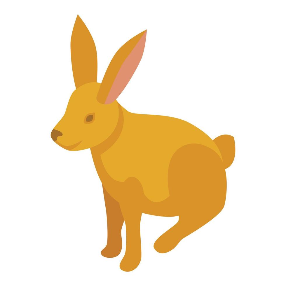icono de conejo marrón vector isométrico. mascota