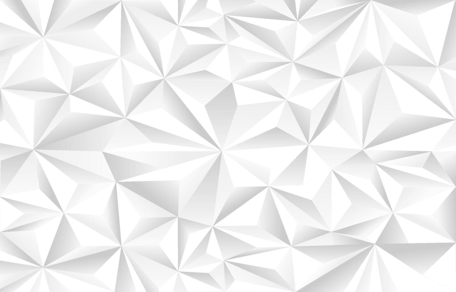 Abstract White Background with 3d Polygons vector