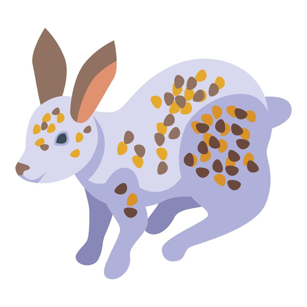 Rare rabbit icon isometric vector. Pet animal vector