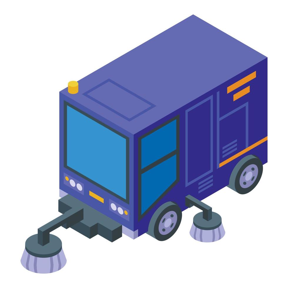 Cleaning machine icon isometric vector. Street cleaner vector