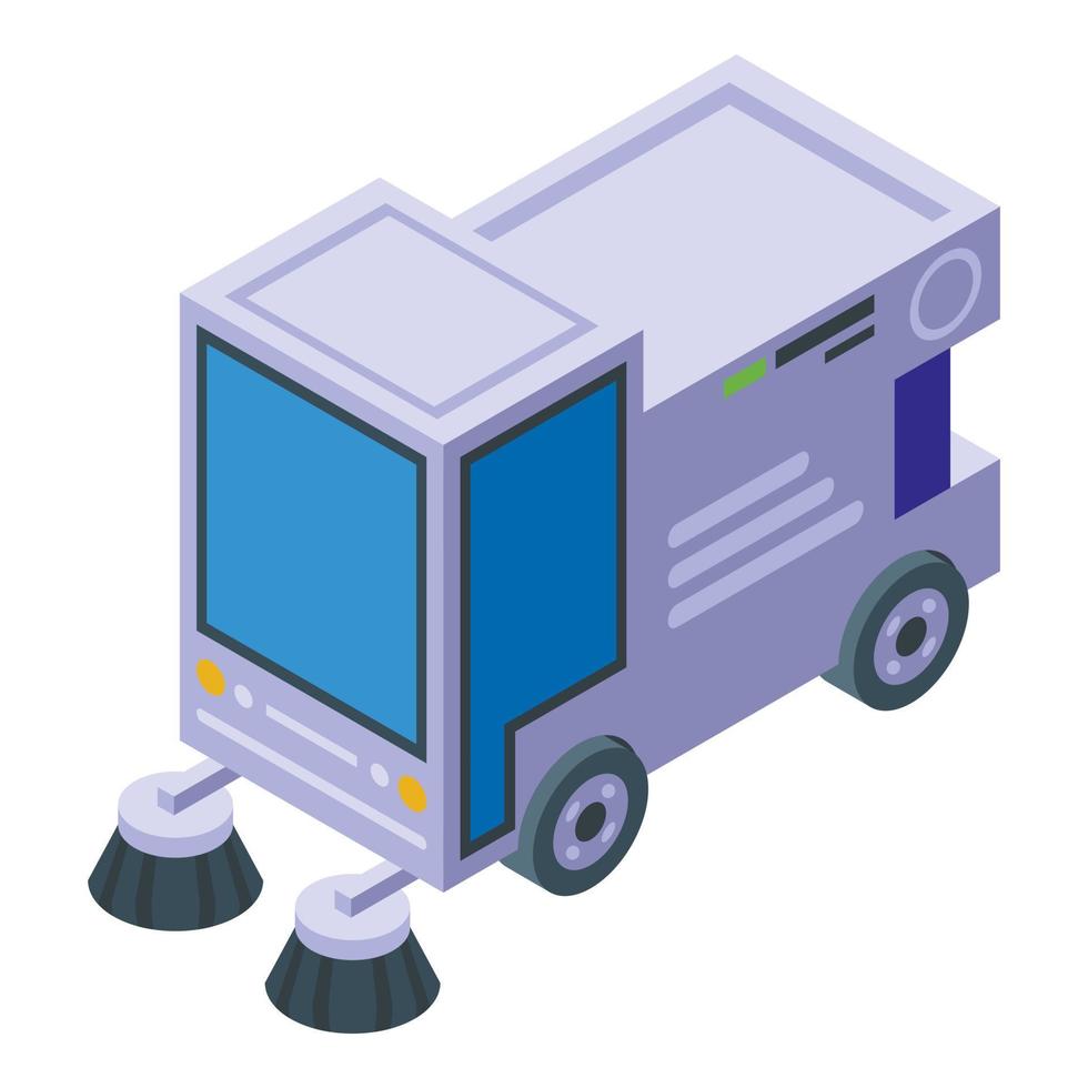 Cleanup sweeper icon isometric vector. Street road vector
